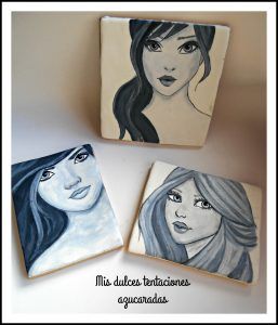 galletas pintadas en blanco y negro