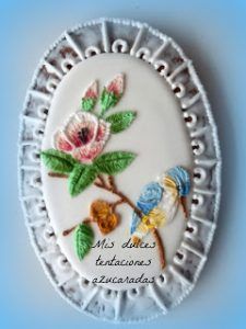 galleta con efecto bordado