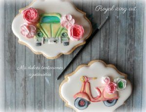 Galleta vintage de coche y moto