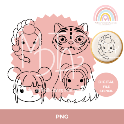 ARCHIVO DIGITAL 4 STENCILS K POP HUNTRIX ( NO ES UN ARTÍCULO FÍSICO )