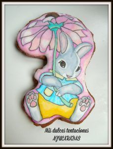 Galleta pintada conejito