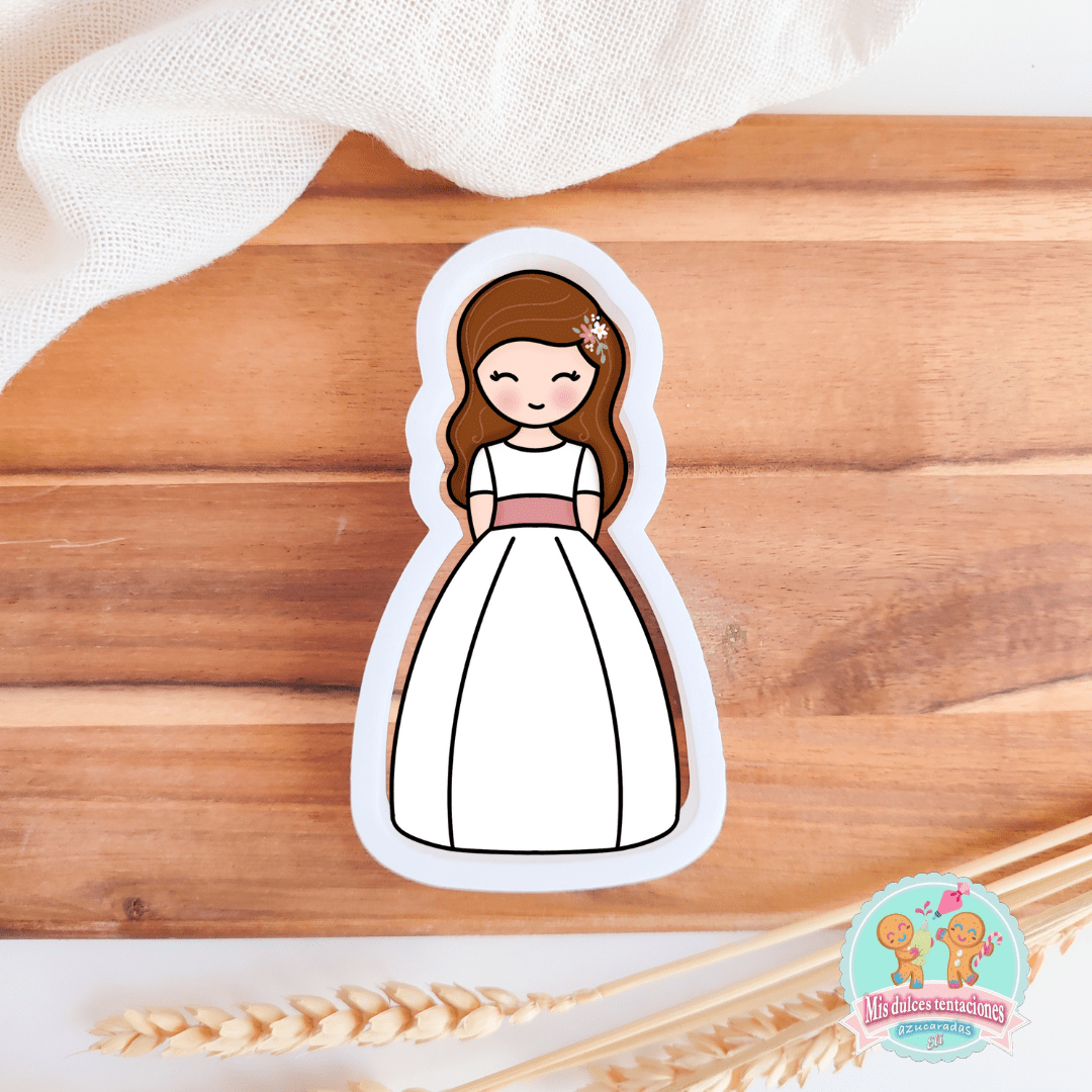 CORTADOR NIÑA COMUNIÓN PELO ONDULADO 10 CM