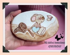 galleta pintada con cacao
