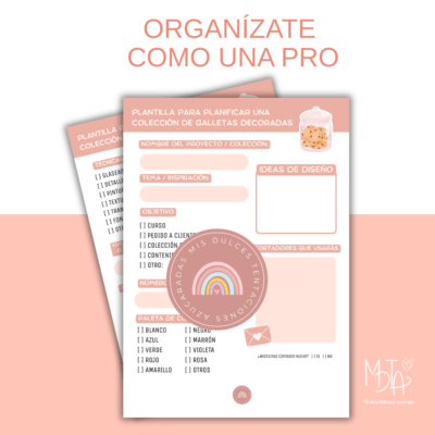 Plantilla para planificar una colección de galletas decoradas – PDF descargable
