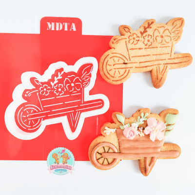 STENCIL CARRITO CON FLORES