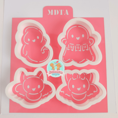 STENCIL MINIS HALLOWEEN ( FANTASMAS + MURCIÉLAGOS CHUBBY )