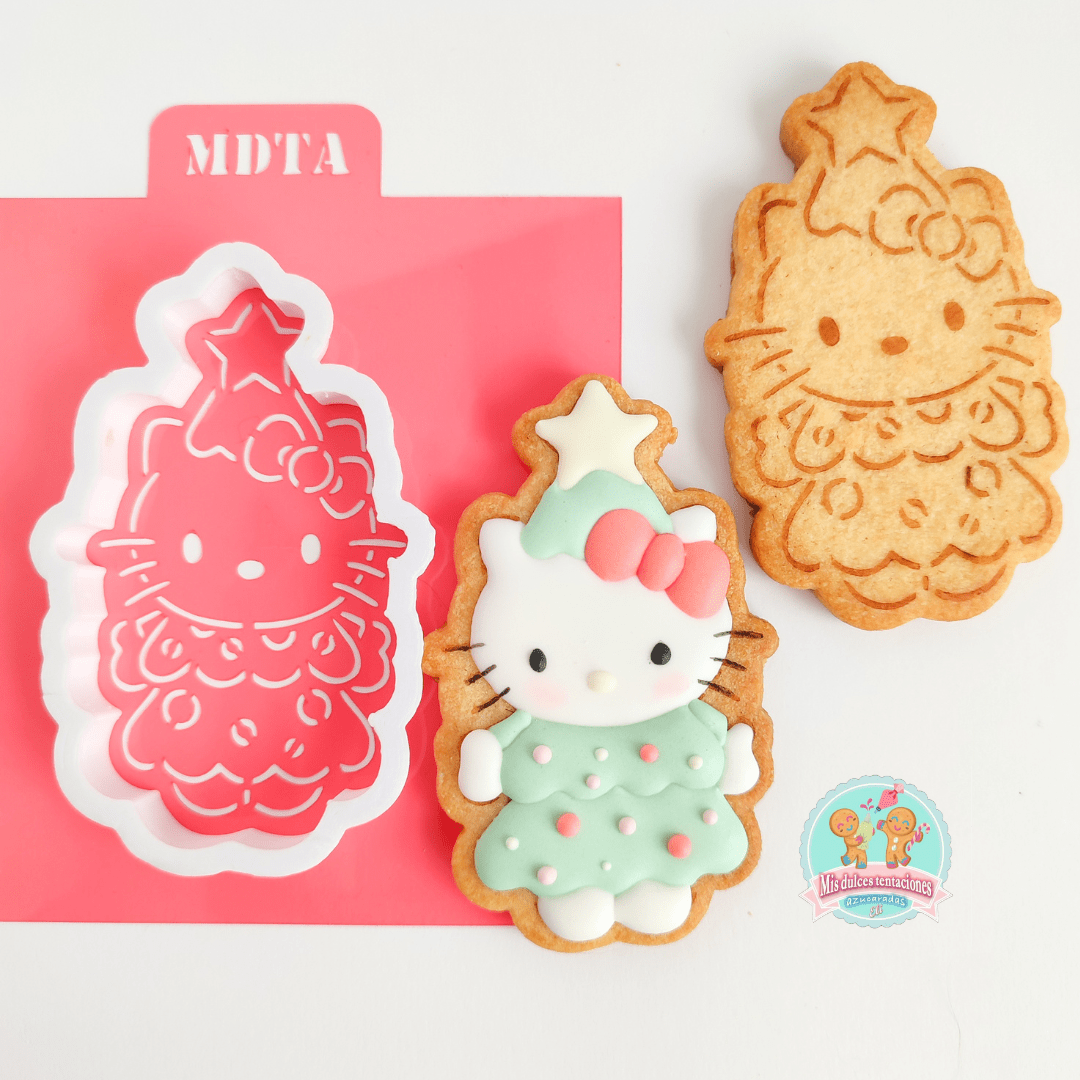 STENCIL HELLO KITTY ABETO NAVIDEÑO