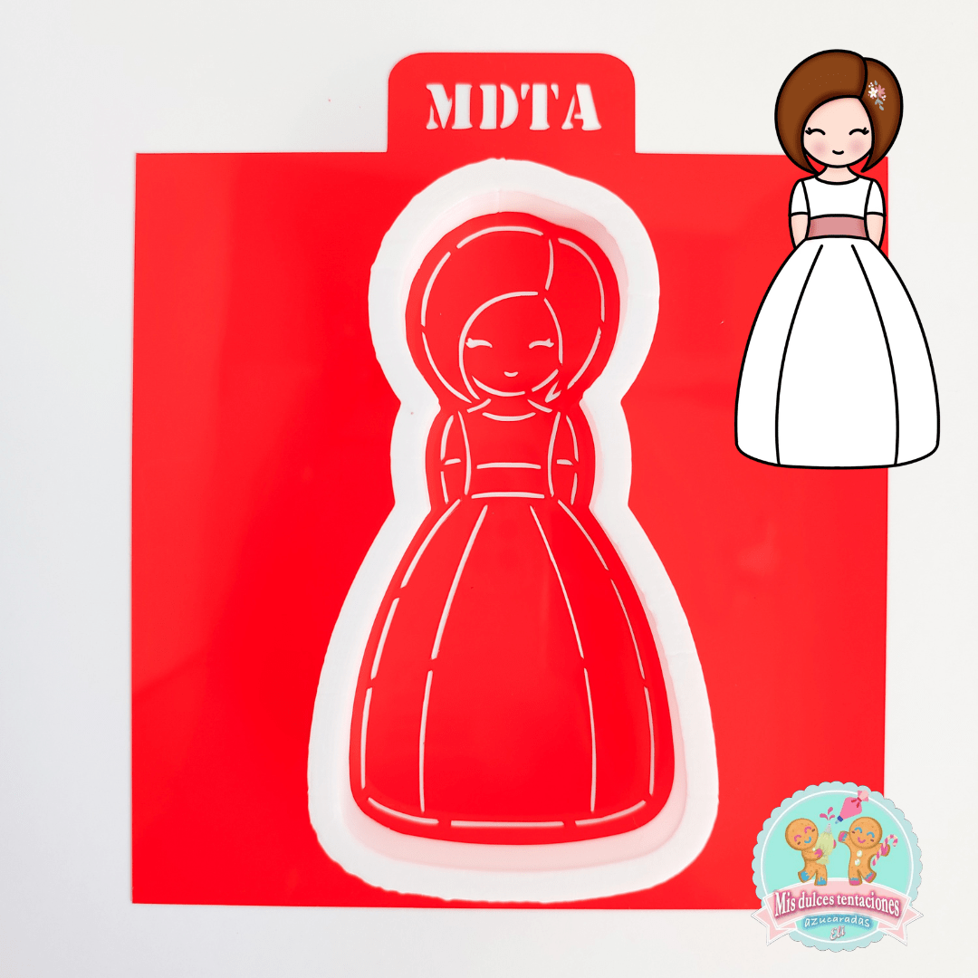 LIQUIDACIÓN STENCIL NIÑA COMUNIÓN PELO CORTO