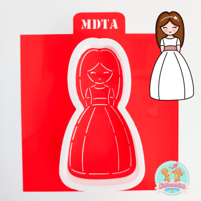 STENCIL NIÑA COMUNIÓN PELO LISO