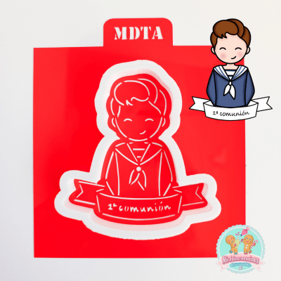 STENCIL NIÑO COMUNIÓN CON BANDA