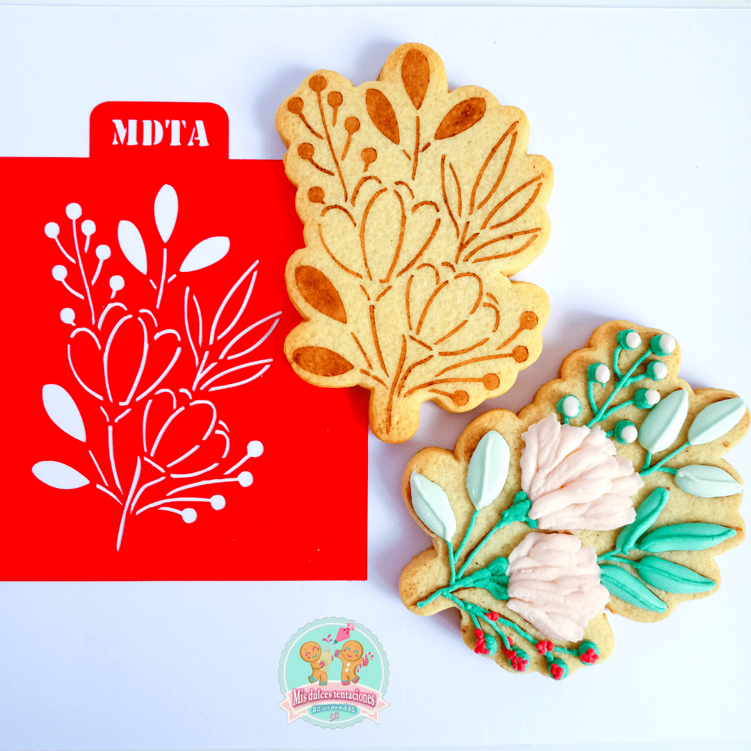 STENCIL RAMO CON FLORES