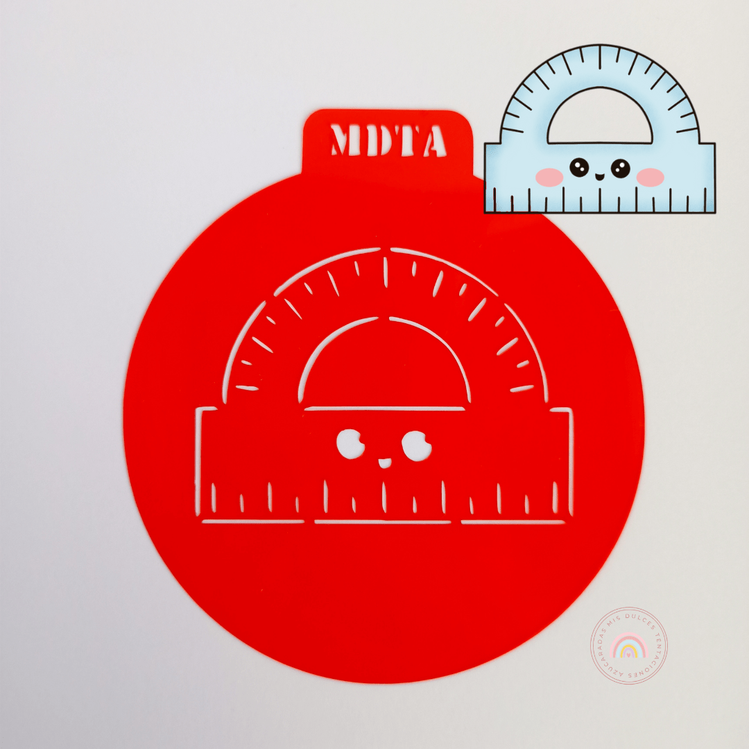 STENCIL TRANSPORTADOR DE ÁNGULOS