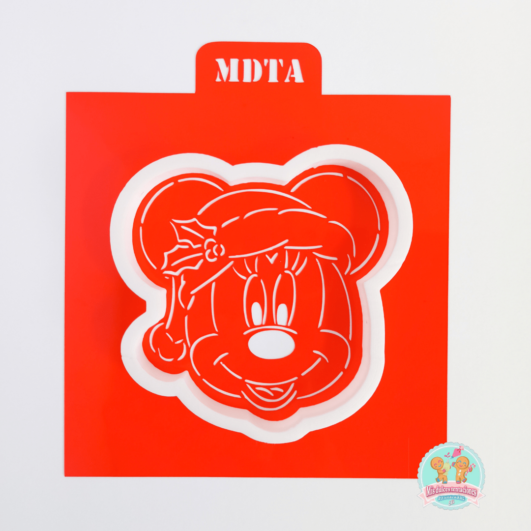CORTADOR MINNIE NAVIDEÑA 8 CM CABEZA