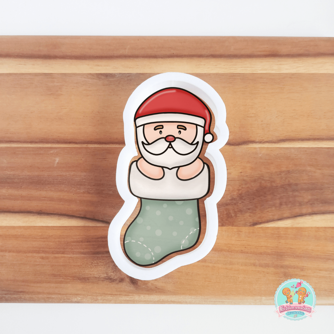 CORTADOR PAPÁ NOEL CON CALCETÍN 9.5 CM