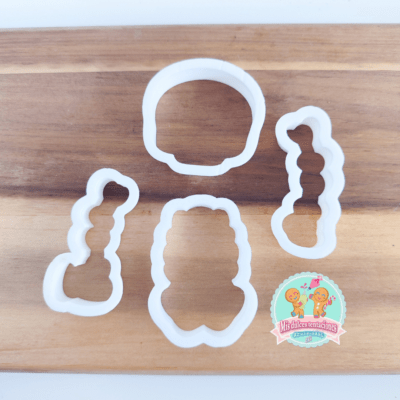 PACK 4 CORTADORES ESQUELETO 5 CM CADA UNO APROX