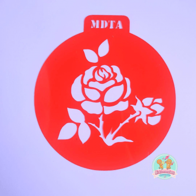 STENCIL ROSA CON ESPINAS 9 CM