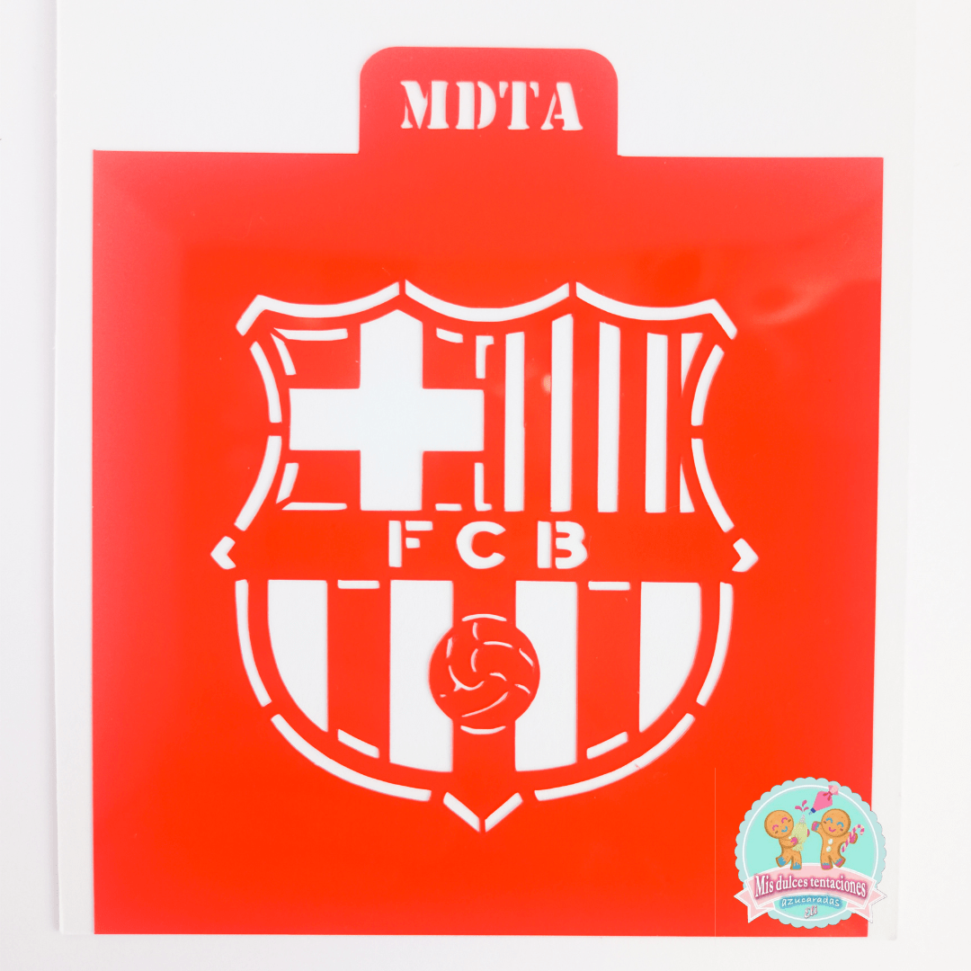 STENCIL ESCUDO BARCELONA FÚTBOL