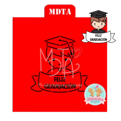STENCIL NIÑO GRADUACIÓN 2025
