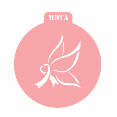 STENCIL CÁNCER DE MAMA MARIPOSA
