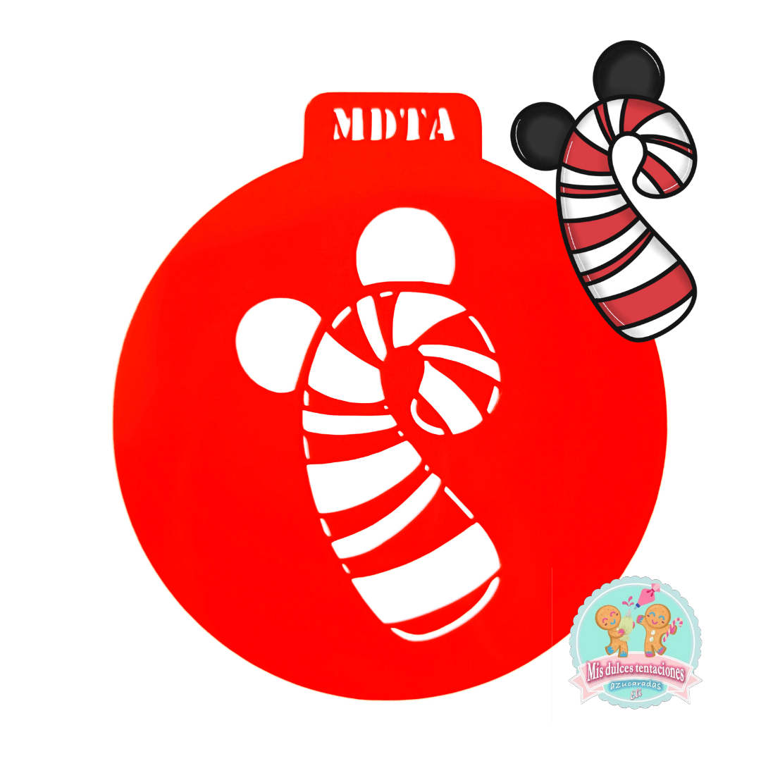 STENCIL CANDY CANE MICKEY