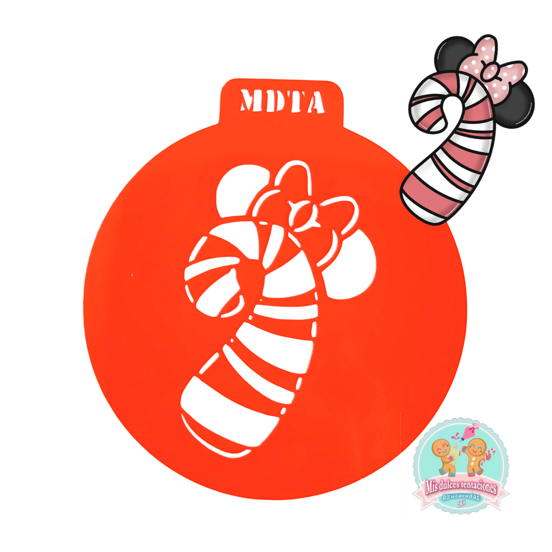 STENCIL CANDY CANE MINNIE