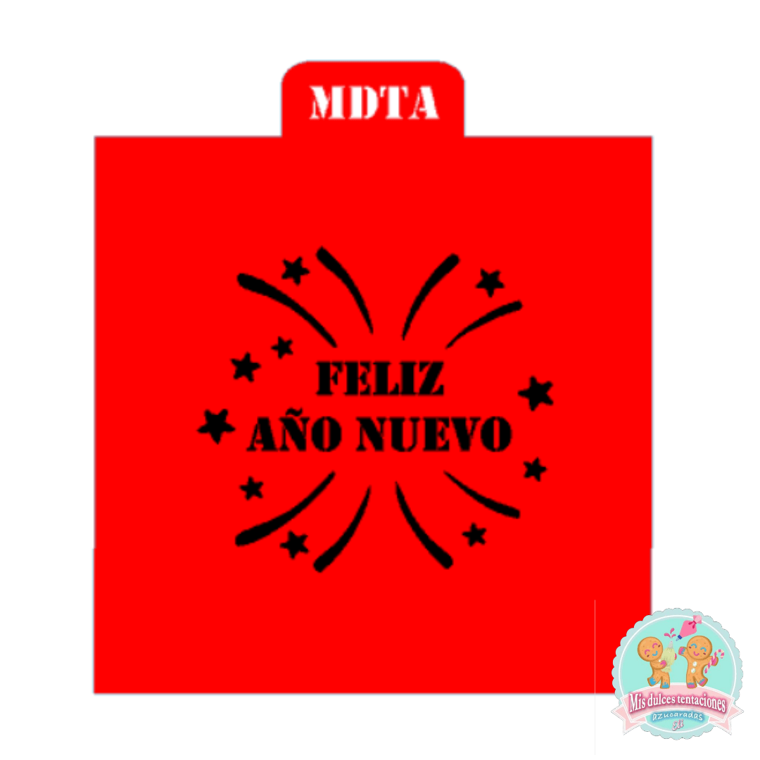 STENCIL FELIZ AÑO NUEVO