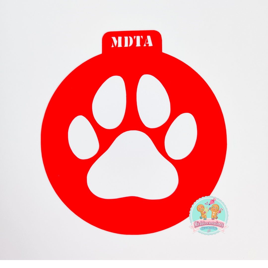 STENCIL HUELLA PERRO 6 CM