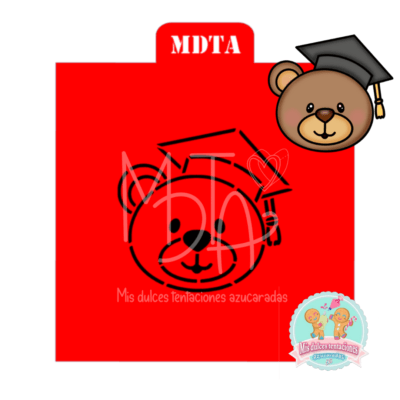 STENCIL OSITO GRADUACIÓN