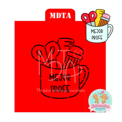 STENCIL TAZA MEJOR PROFE